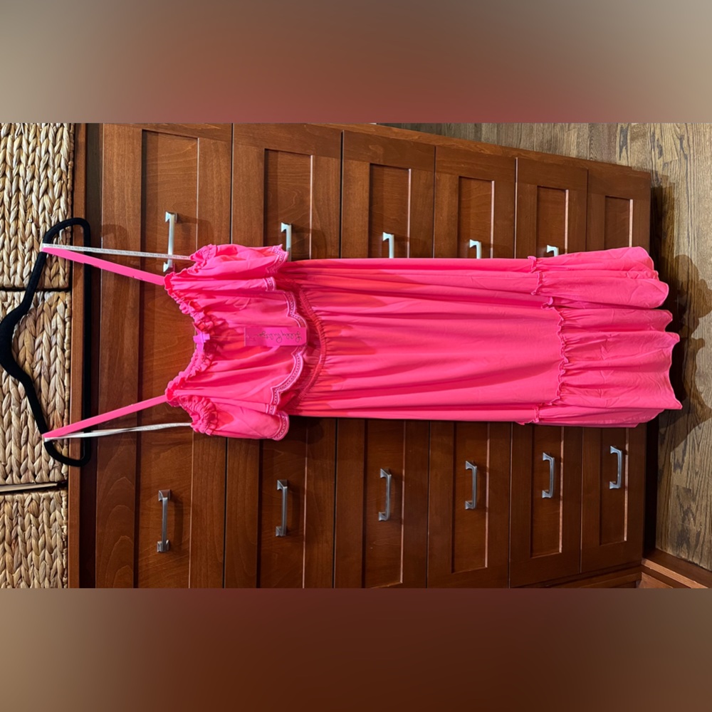 Lilly Pulitzer Adia Maxi Dress.  NWT. Love potion pink color. Size L